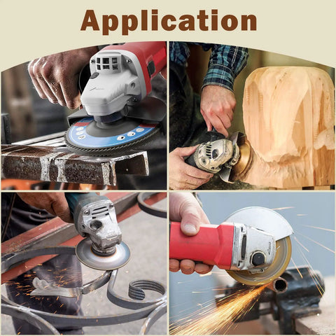 Five Piece Wood Carving Disc And Rotary Burr Rasp Set for 4 Inch or 4.5 Inch Angle Grinders in woodworking and metal shaping use