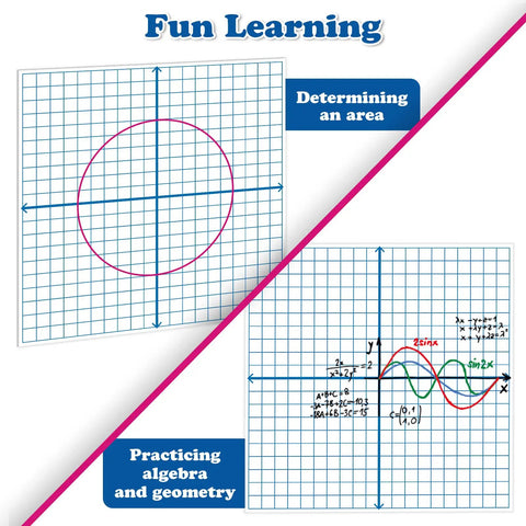Magnetic XY Coordinate Dry Erase Grid For Classrooms 26 By 26 Inches Graph Board With Counters Magnetic Whiteboard in use