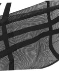 Close-up of Mesh Basketball Duffle Bag Large Capacity Gym Tote For Sports Gear with PVC mesh and straps, ideal for outdoor use.