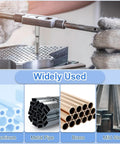 Kickass High Speed Steel Hand Tap Set For Number 8-36 Unf Threads Featuring Taper Plug And Bottom Cut Fastener Repair Tools maneuvering in metal.