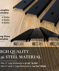 Beefy Extra Wide 32 Inch C Channel Table Stiffeners Set Of Two For Heavy Duty Table Support Three Quarter Inch Leg Reinforcement