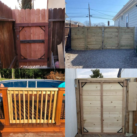 Heavy Duty Gate Corner Brace Kit With Anti Sag Bracket Built Tough Adjustable Frame Hardware For Wooden Fences Driveway Gates Shed Doors Corral Gates Wood Windows And More