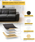 Large Self Adhesive Leather Repair Patch 16 By 59 Inches PVC Faux Leather Tape for Quick Easy Repairs layers illustration