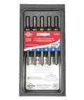 Pneumatic Roll Pin Punch Set 5 Piece For Driving And Removing Hollow Roll Pins Parker Shanks Hardened Tool Steel USA Made Pro Grade Heavy Duty