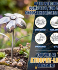 3D Flower Welding Practice Kit Newbie Friendly With 10 Piece Carbon Steel Set sculpture in garden setting