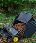 40 Inch Tow Behind Lawn Sweeper With Dethatcher And Hamper Windscreen 2 In 1 Dethatch And Sweep For Quick Yard Cleanups