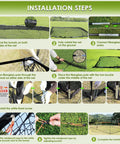 Installation steps for Backyard Baseball Batting Cage Kit 22 Ft By 12 Ft By 8 Ft Frame With 5 Ply 1000D High Strength Net
