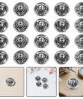 120 Pcs Silver Metal Snap Fasteners 6mm Mini Sew On Button Closures For Clothes Dolls Garments DIY Sewing Accessories