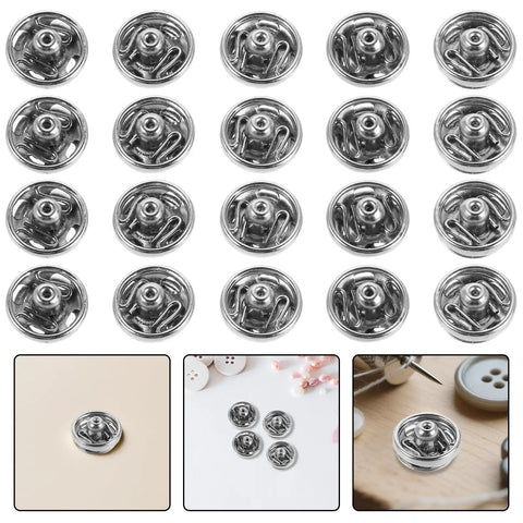 120 Pcs Silver Metal Snap Fasteners 6mm Mini Sew On Button Closures For Clothes Dolls Garments DIY Sewing Accessories
