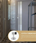 Heavy Duty Zinc Alloy Glass Door Stopper with rubber head, windproof bumper featured in a modern room setting.