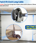 Heavy Duty 8 Ft 6 In Garage Door Cables For 7 Ft Doors, Torsion Spring Replacement Drums, close-up on door system and cables