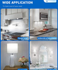 Examples of under hood LED bulbs for microwave and kitchen appliances, 4W E17 6000K daylight, 40W equivalent, in use