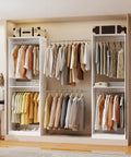 Big Time Modular Closet System With Hella Roomy Hanging Space And Solid Wood Build For Custom Walk In Setup showcasing organized clothes.