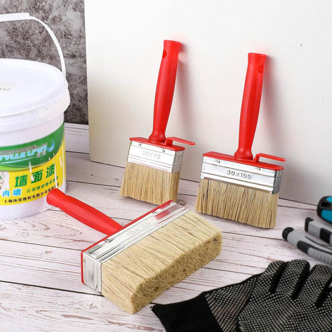Three Piece Deck Stain And Sealer Brush Set For Wood Heavy Duty Paint Brushes For Decks Fences And Walls In 3 Inch 4 Inch And 6 Inch Sizes