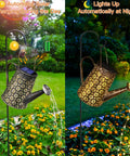 Solar Watering Can With Lights For Outdoor Garden Decor Waterproof Hanging Lanterns With 90 LEDs On Copper String Lights