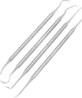 4 Piece Stainless Steel Wax And Clay Sculpting Tools Set With Knurled Grips For Wet Hands Easy To Clean Durable Pro Grade Design