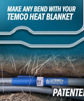 Temco Th4001 PVC Conduit Heat Blanket Bender shaping smooth bends in plastic pipes in underground installation.
