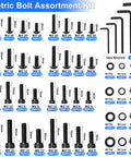 3160 Piece Flange Bolt And Metric Screw Assortment Kit With Nuts Washers And Wrench M2 Through M10 Fasteners labeled sizes