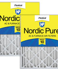 20x25x4 Pleated MERV 10 Air Filters 2 Pack With Actual Size 19.5 x 24.5 x 3.63 For Home HVAC Replacement And Better Air Quality