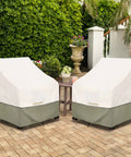 Waterproof 2 Pack Adirondack Chair Covers Fit Up To 32 Inches Wide By 35 Inches Deep By 36 Inches High Beige Outdoor Patio Furniture Covers