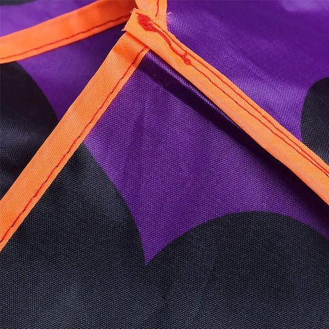 Close-up of purple fabric with orange stitching from Giant 3D Goldfish Frameless Soft Parafoil Kite For All Ages, Kid And Adult Friendly.