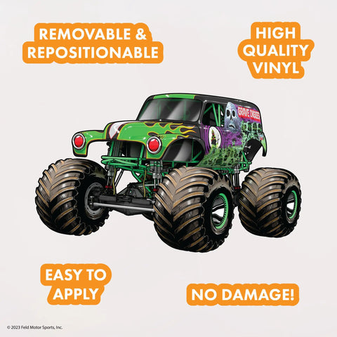 Grave Digger Monster Jam Wall Decal With 3D Augmented Reality Interaction Peel And Stick 28 Inch Epic