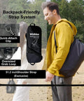 Portable Lightweight Folding Camping Chair With High Back And Pillow, backpack-friendly strap system with clips and loop.
