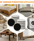 Heavy Duty Furniture Sliders Reusable Plastic Floor Protectors For Carpet Hardwood Chair Leg Glides under various furniture