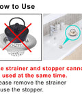 How to use Four Pack Stainless Steel Sink Strainers with Rubber Stopper in bathroom sink