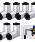 6 Pack Elbow Water Pipe Insulation Tubing With Aluminum Foil For 1 Inch Copper Pipes Heat Retention Foam Sleeve Outdoor Freeze Protection