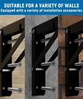 Built To Survive Anything These Hella Tough 8 Inch Folding Shelf Brackets on various wall types for versatile installation.
