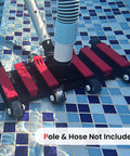 Commercial Grade Pool Vacuum Head With Wheels 14 Inch Extra Wide Heavy Duty Vacuum Cleaner for deep pool cleaning on tiles.