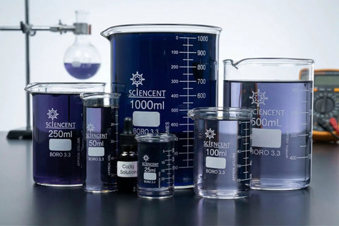Thick Wall Borosilicate Glass Beaker Set Of Six With No Spill Spouts 25 ML 50 ML 100 ML 250 ML 500 ML And 1000 ML Heat Resistant Laboratory Beakers For Boiling And Mixing