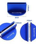 Universal Aluminum Slotted Grooved Magnetic Jack Pad With Frame Rail Protection for cars, SUVs, trucks, and pickups shown in blue