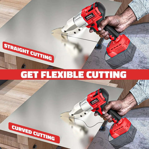 Cordless Sheet Metal Cutter Nibbler With 221 Foot Pounds Of Torque Cuts 18 Gauge Steel Smoothly And Handles Aluminum Leather And Carpet