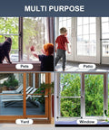 Sliding Door Security Bar 2 Pack Adjustable Locking Bar for Patio Doors and Windows Extends from 17.7 to 50.5 Inches installed on doors and windows