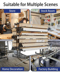 Rock Solid Double Sided Lumber And Pipe Storage Rack With Reinforced Cross Bracing Holding Two Thousand Pounds in store, stock room, home, and factory.