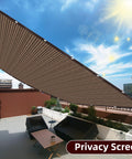 Mocha Shade Cloth With Grommets And Ropes For Outdoor Patio Pergola 80 Percent UV Blocking Sun Shade 10 By 20 Feet Mesh Cover