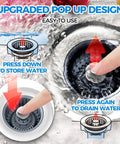 Sink drain strainer, silver, 3-in-1 anti-clog basket for US 3-1/2 in sink hole, Amazon
