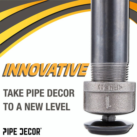 Adjustable Pipe Leg Levelers For 1 Inch Pipe Legs 4 Pack Stop Wobble And Add Height Floor Safe Easy To Use No Tools Needed Detail