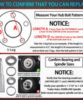 Diagram of Hot Dip Galvanized Trailer Idler Hub Kit 5 Bolt 4.5 Fits 3500 Lb Trailers Pre Installed And Lubricated