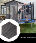 14Ft Trampoline Shade Cover With Six Poles For Round Trampoline Sun Protection Keeps Kids Cool And Comfortable Breathable Mesh in backyard