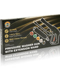 Pressure Washer Gun Replacement With Extension Wand Kit For Electric Washers packaging with nozzle set and specs
