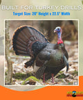 Turkey Archery Target Realistic Hunt Ready 20 By 22 And A Half Inch Photoreal Life Size Plastic Target