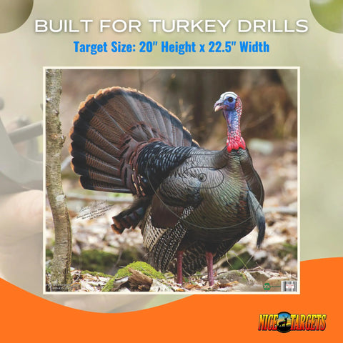 Turkey Archery Target Realistic Hunt Ready 20 By 22 And A Half Inch Photoreal Life Size Plastic Target
