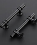 Black Cabinet Pulls 25 Pack, 3 Inch Hole Center, sleek black handles with rust and stain resistant finish for kitchen and bathroom use.
