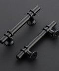Black Cabinet Pulls 15 Pack With Three Inch Hole Centers, Easy Install, Five Inch Long, One Half Inch Diameter, Stainless Steel