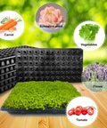 72 Cell Seed Starter Trays Kit With Dibber And 20 Reusable Seedling Trays for germination with plant variety illustrations