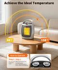 Portable Space Heater 1500W 750W PTC Ceramic Fast Heating With Overheat And Tip Over Protection in living room setting