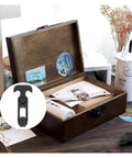 Open wooden toolbox with Six Pack Rubber T Handle Latches For Toolbox Cooler Hood And Tool Box Flexible Draw Closure Replacement